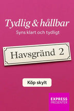 Adresskylt - Gatuvägskylt - ByEngwek