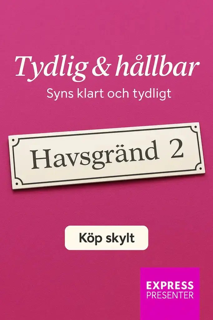 Adresskylt - Gatuvägskylt - ByEngwek