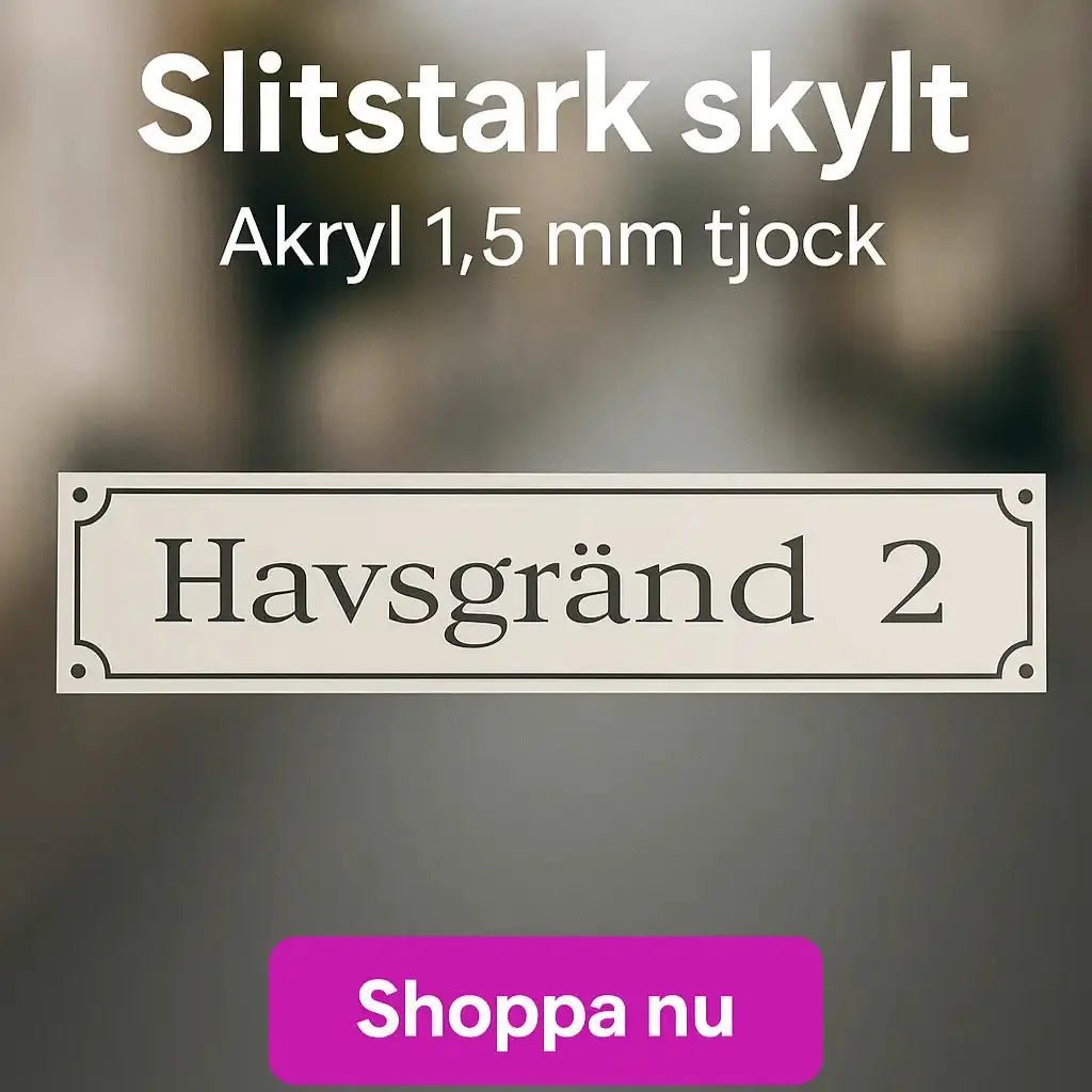 Adresskylt - Gatuvägskylt - ByEngwek