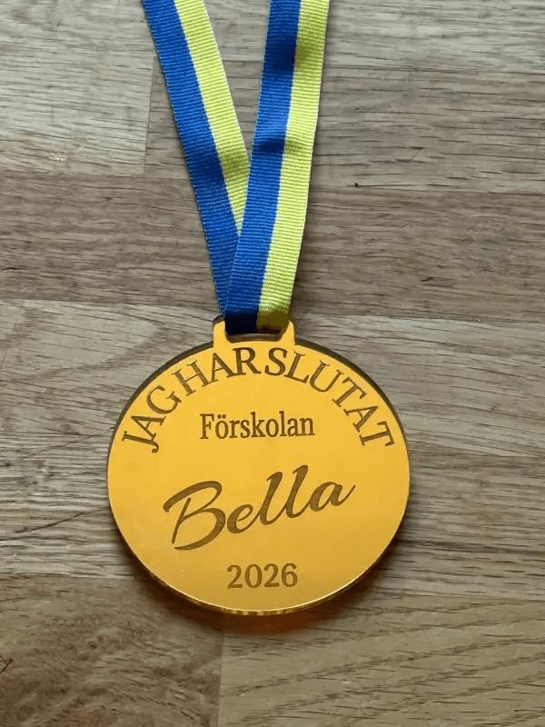 Avslutningspresent till förskolebarn | Medalj - Engwek.se