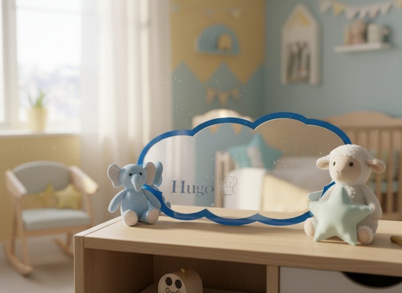 Barnspegel med namn och elefant - ByEngwek