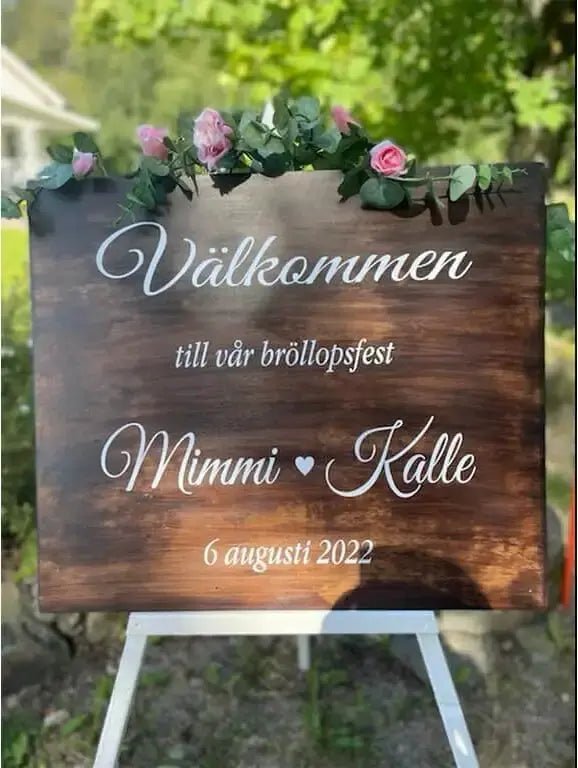 Bröllopstext Klisterdekal - Engwek.se