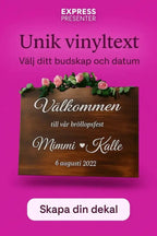 Bröllopstext Klisterdekal - ByEngwek