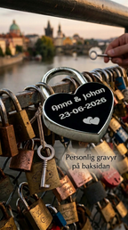 Romantisk present till honom eller henne | Lås med era namn