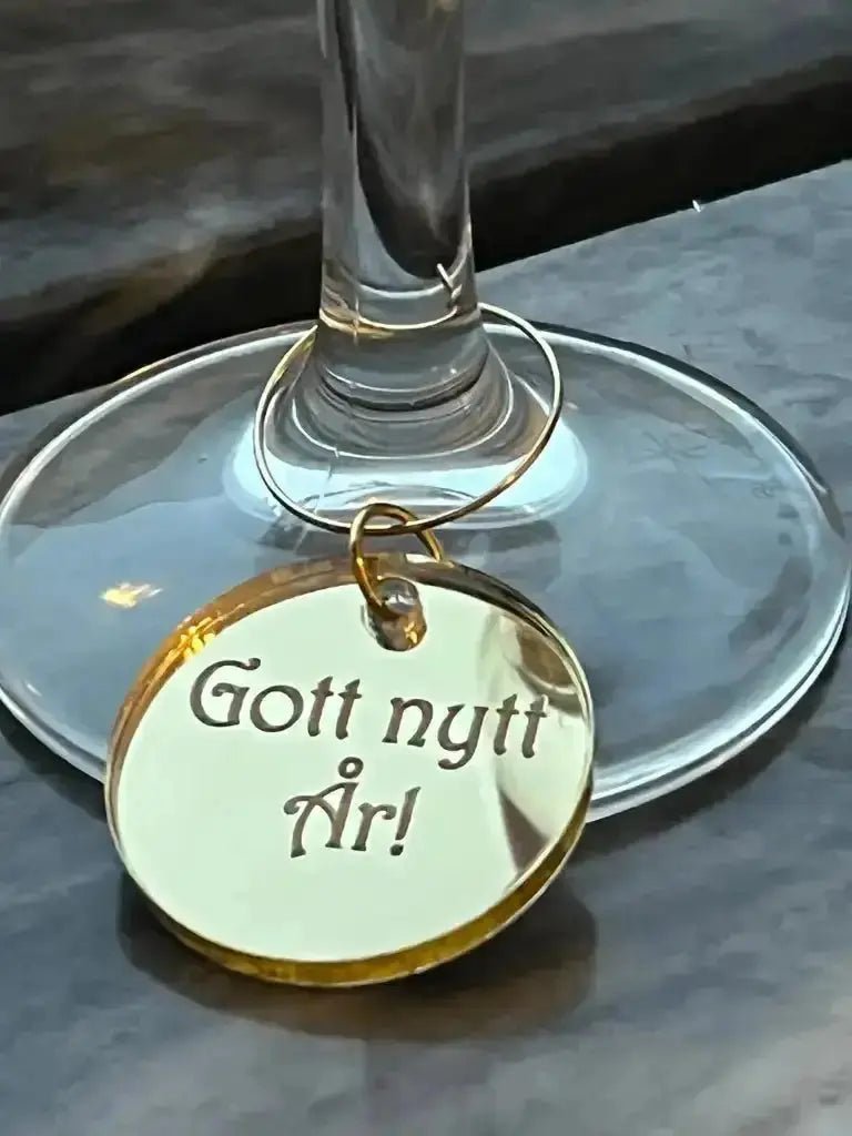 Glasmarkör Gott Nytt År – Nyårsdekoration till glas - Engwek.se