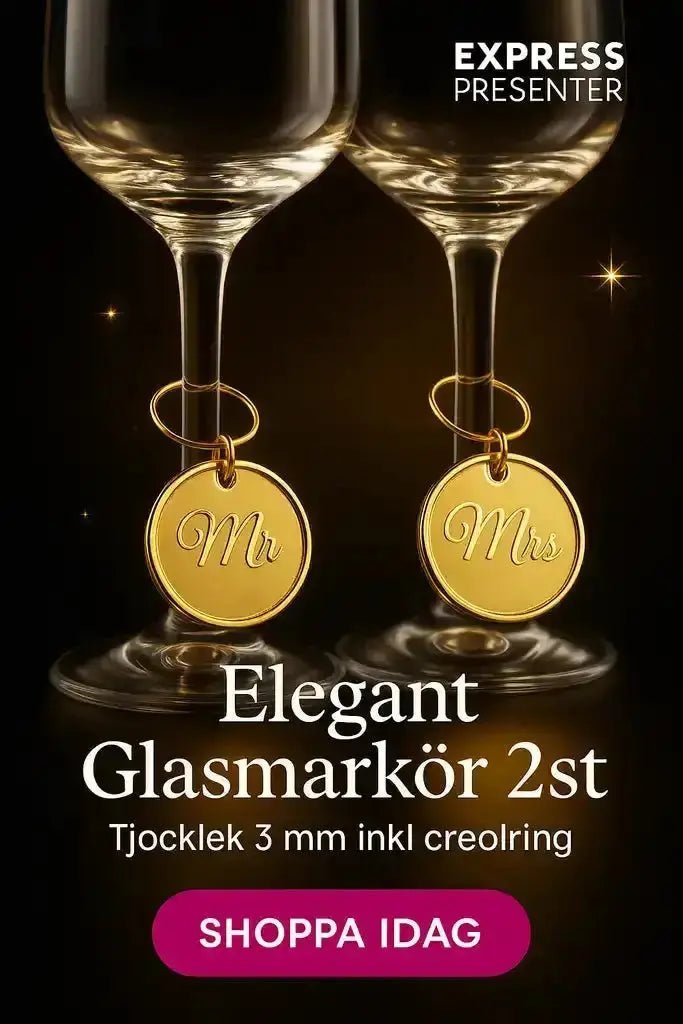 Glasmarkörer bröllop 2st - ByEngwek