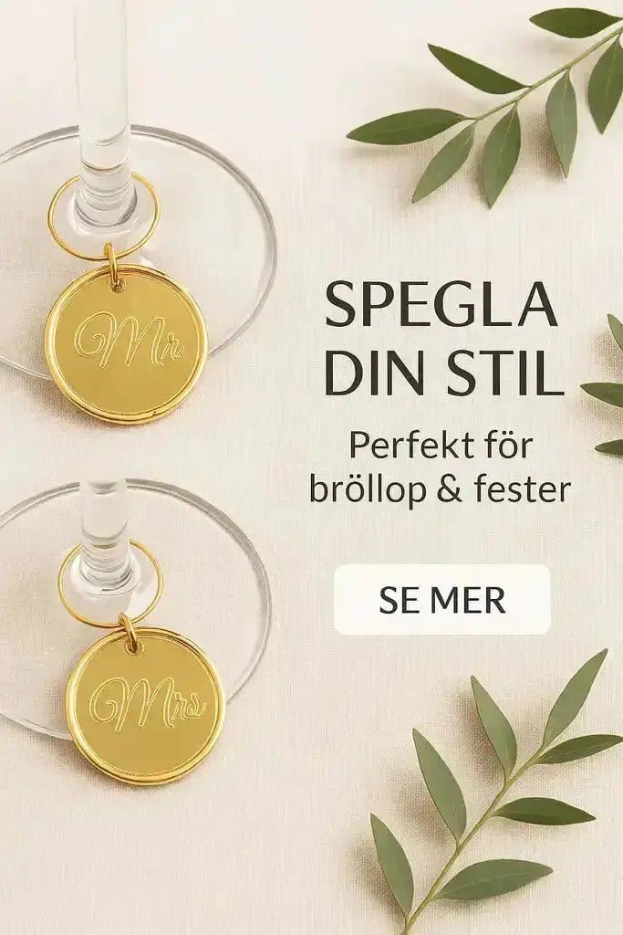 Glasmarkörer bröllop 2st - ByEngwek