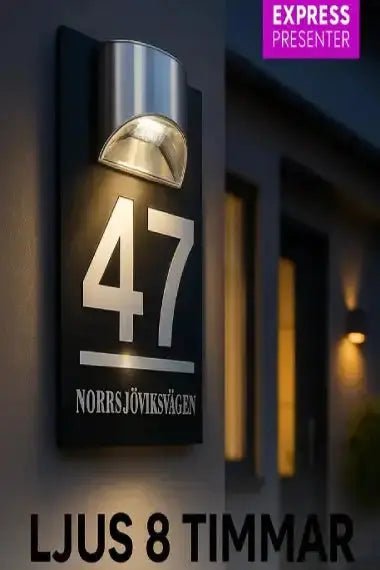 Hus - /fasadskylt soldriven - ByEngwek