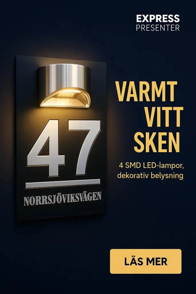 Hus - /fasadskylt soldriven - Express - presenter