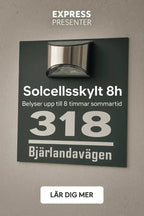 Husskylt med belysning - Express - presenter