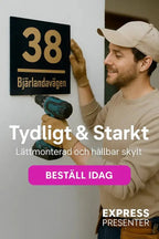 Husskylt nummer - Express - presenter