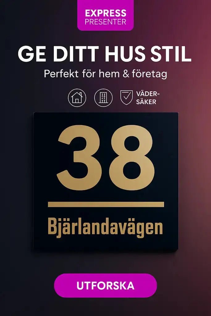 Husskylt nummer - Express - presenter