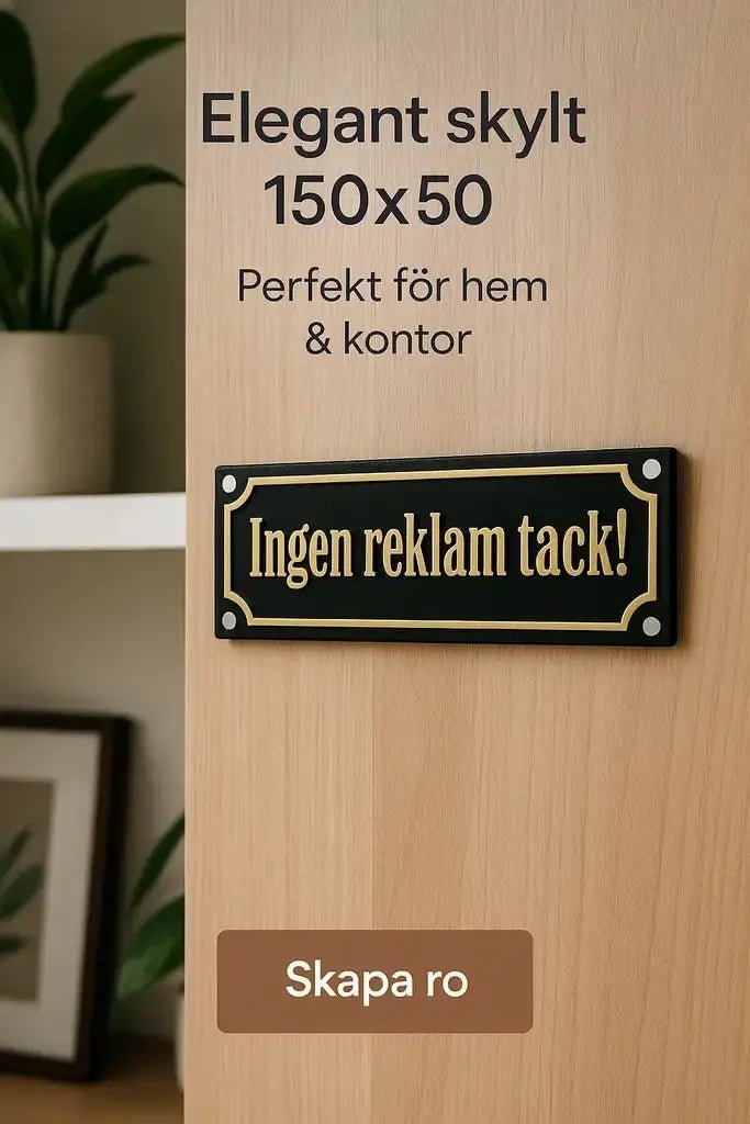 Ingen reklam tack (skylt) - Engwek.se