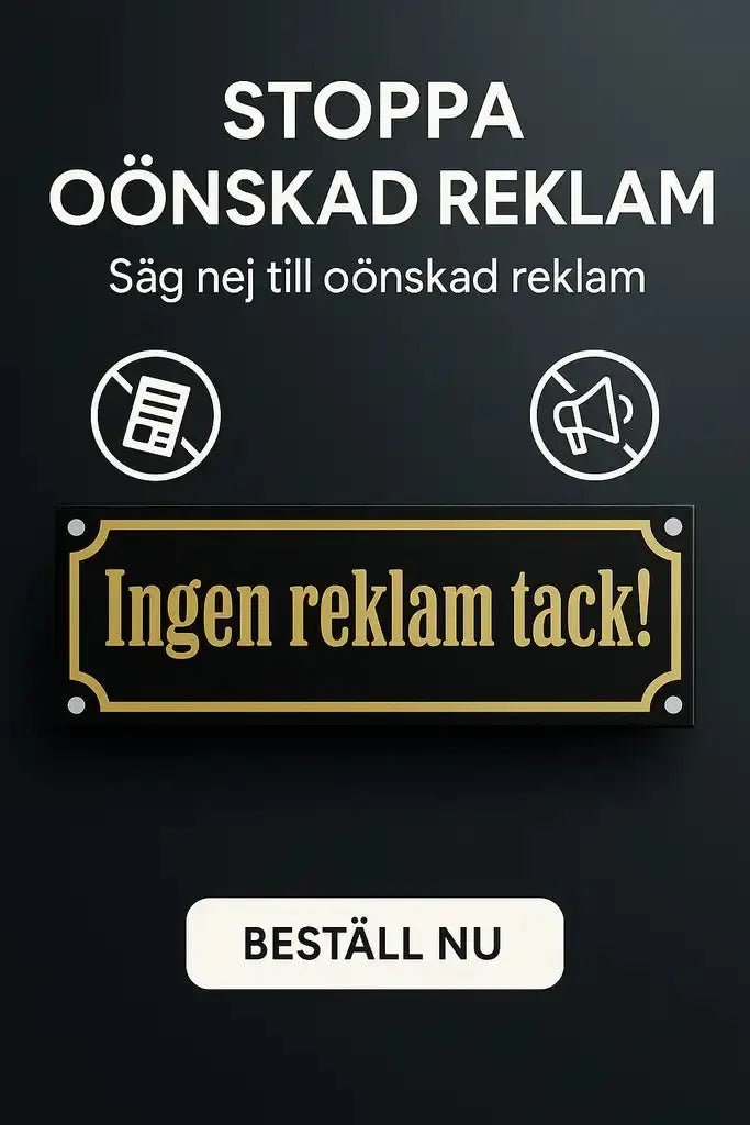 Ingen reklam tack (skylt) - ByEngwek