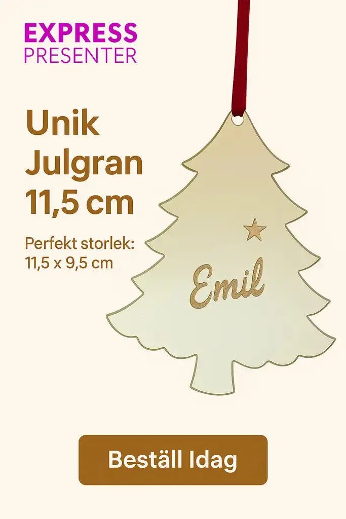 Julgransdekoration | julgran med namn - Express - presenter