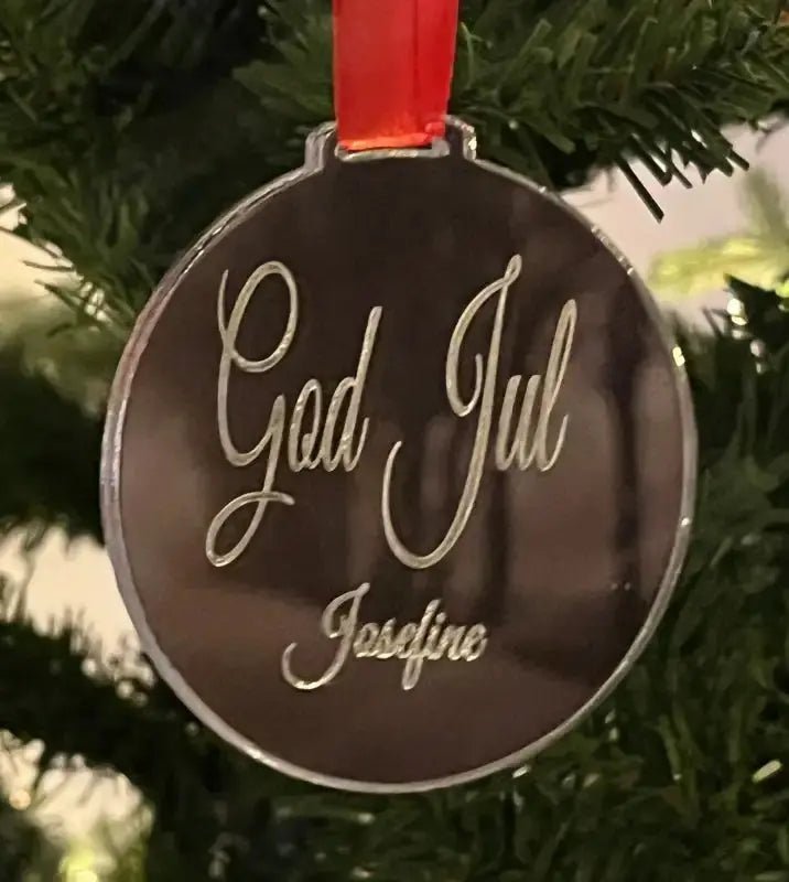 Julgranshänge God Jul – Personlig juldekoration med namn - Engwek.se