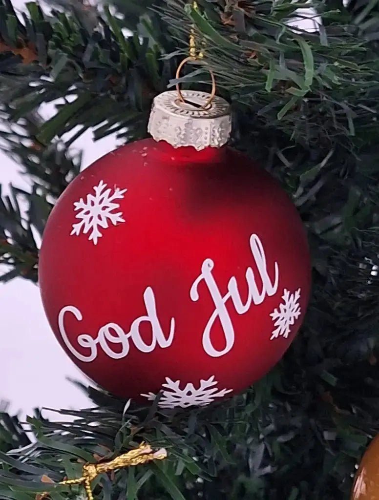 Julgranskula | Julgransdekoration i glas med eget namn - ByEngwek