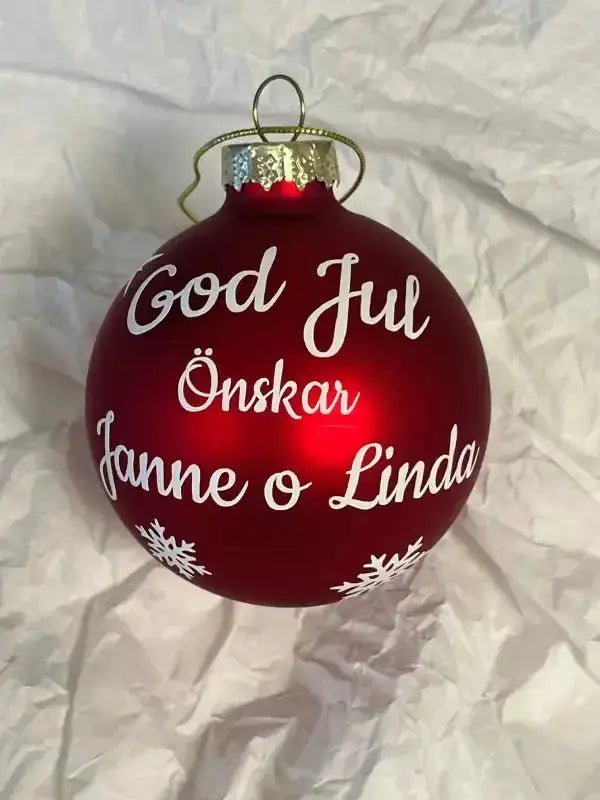 Julgranskula | Julklapp med julhälsning och namn - Engwek.se