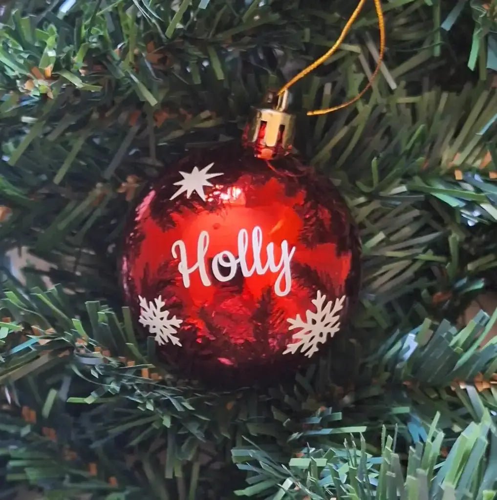 Julgranskula | Stilfull Dekoration till granen i glas med namn - Express - presenter