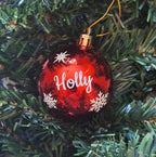 Julgranskula | Stilfull Dekoration till granen i glas med namn - ByEngwek