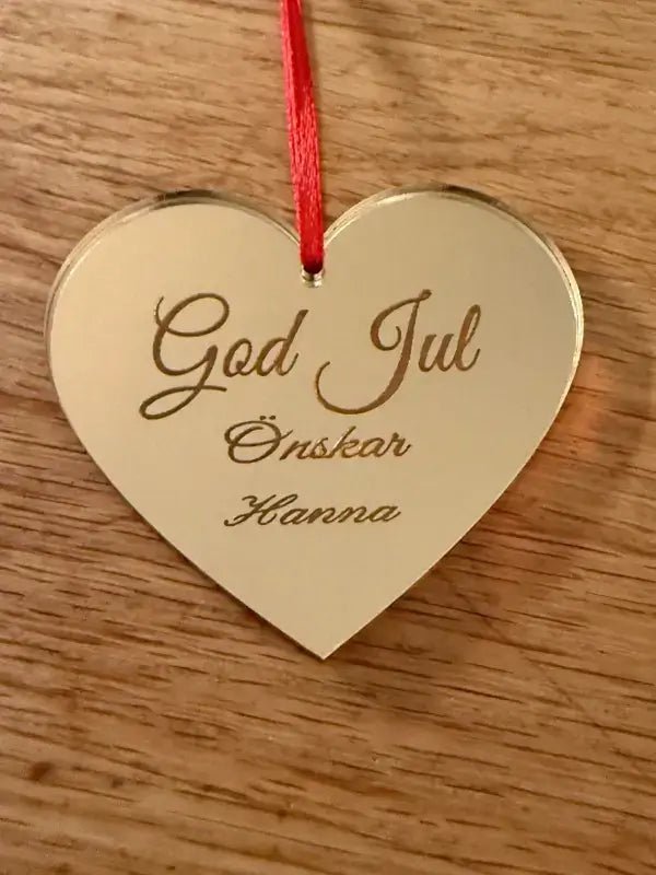 Julhänge – Hjärta ”God Jul önskar” - Engwek.se