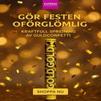 Konfettikanon GULD 60 cm - Express - presenter