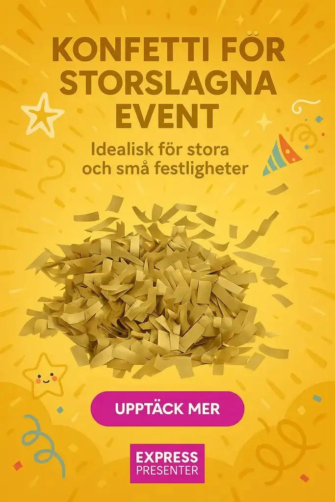 Konfettikanon GULD 60 cm - Express - presenter