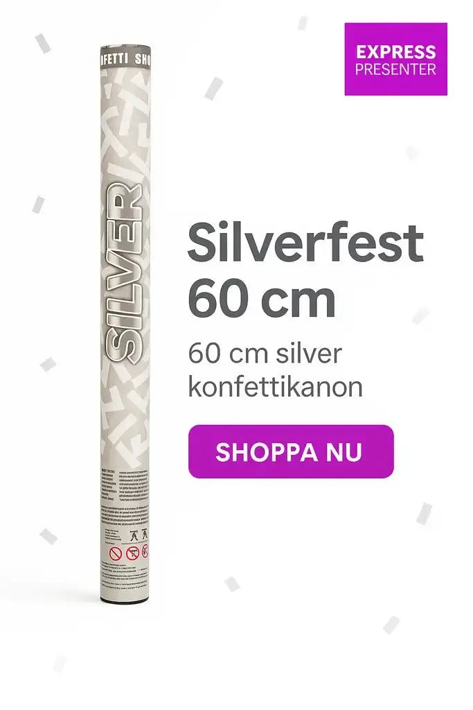 Konfettikanon SILVER 60 cm - Express - presenter
