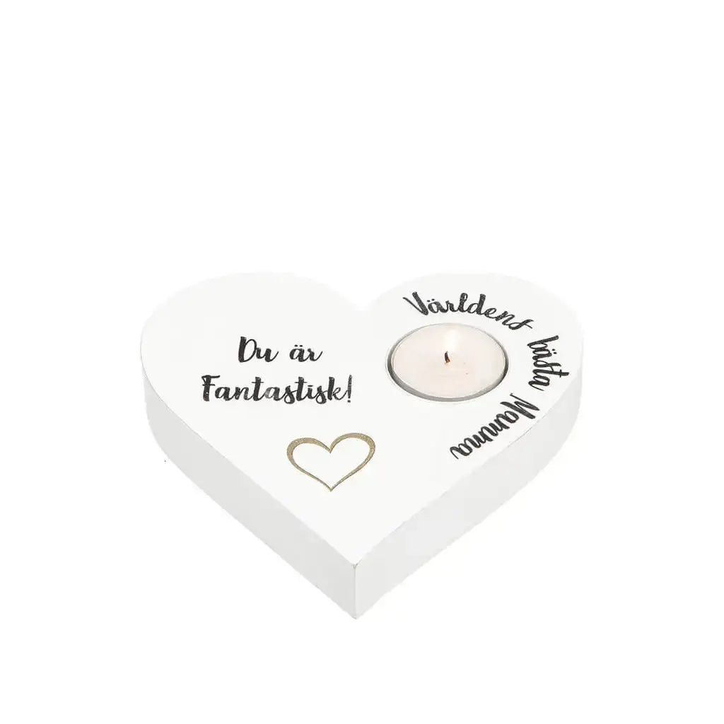 Ljushållare hjärta trä Mamma - ByEngwek