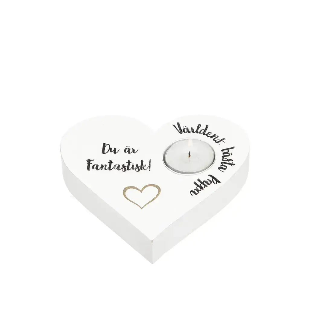 Ljushållare hjärta trä Pappa - ByEngwek