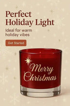 Ljuslykta | Marry Christmas (röd) - Express - presenter