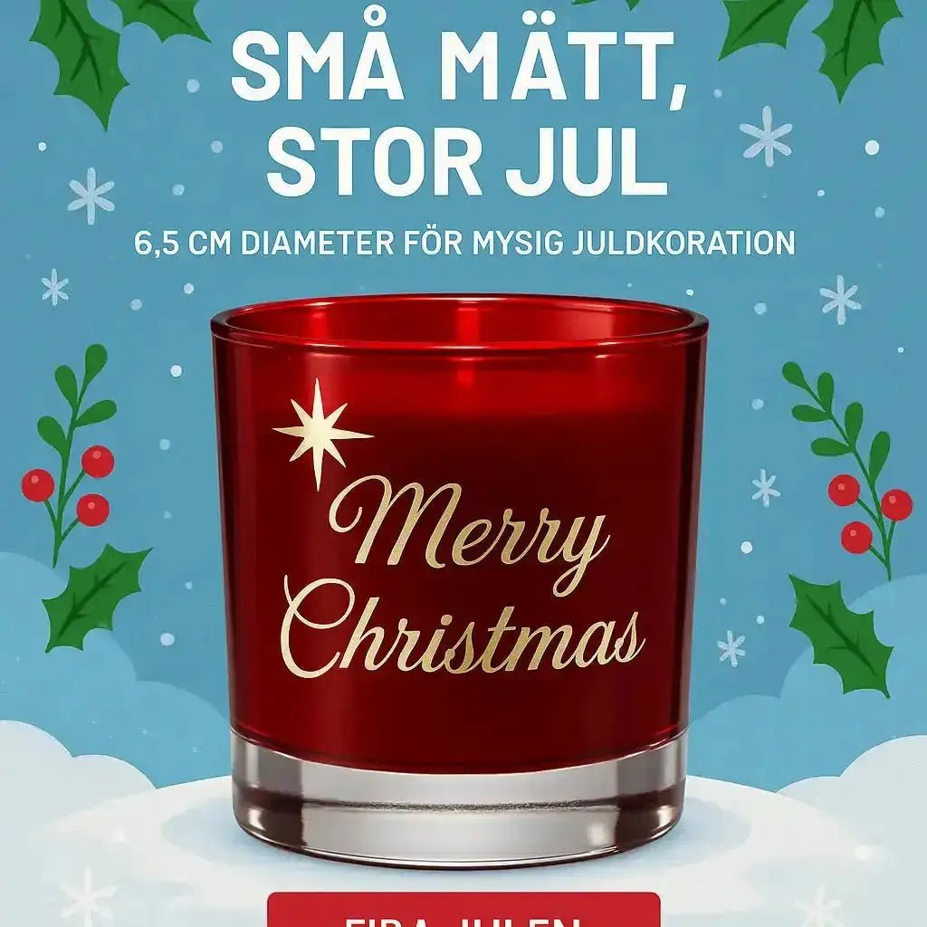 Ljuslykta | Marry Christmas (röd) - Express - presenter