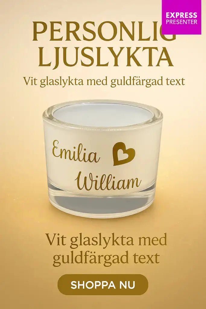 Ljuslykta | med namn och hjärta - Express - presenter