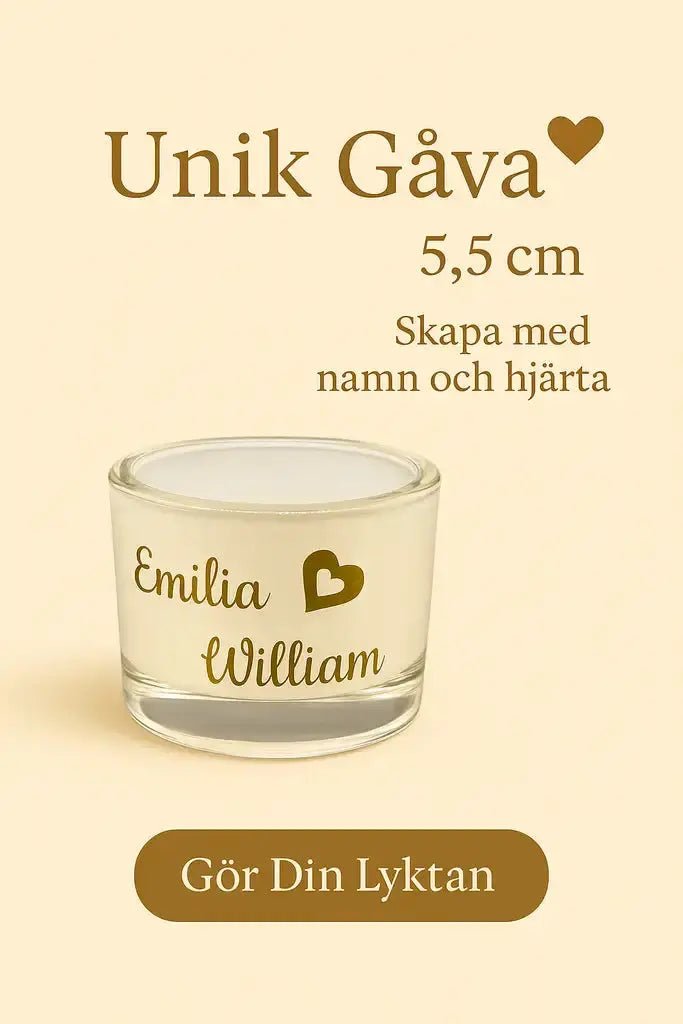 Ljuslykta | med namn och hjärta - Express - presenter