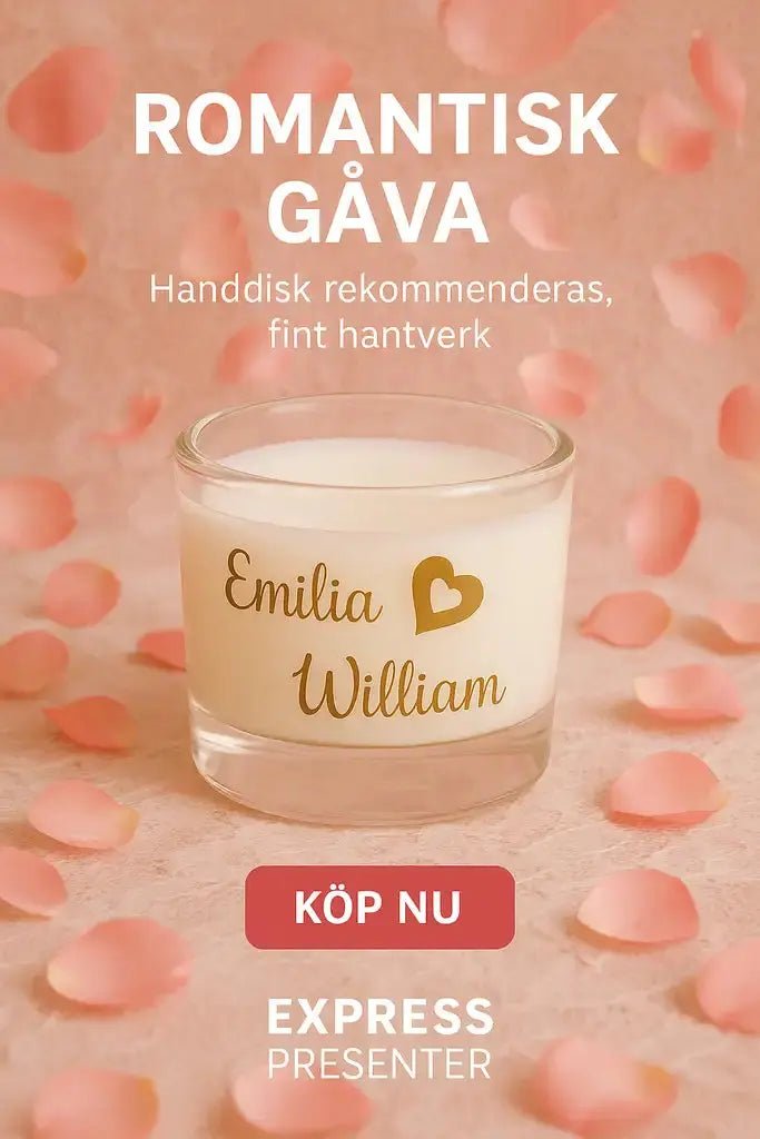 Ljuslykta | med namn och hjärta - Express - presenter