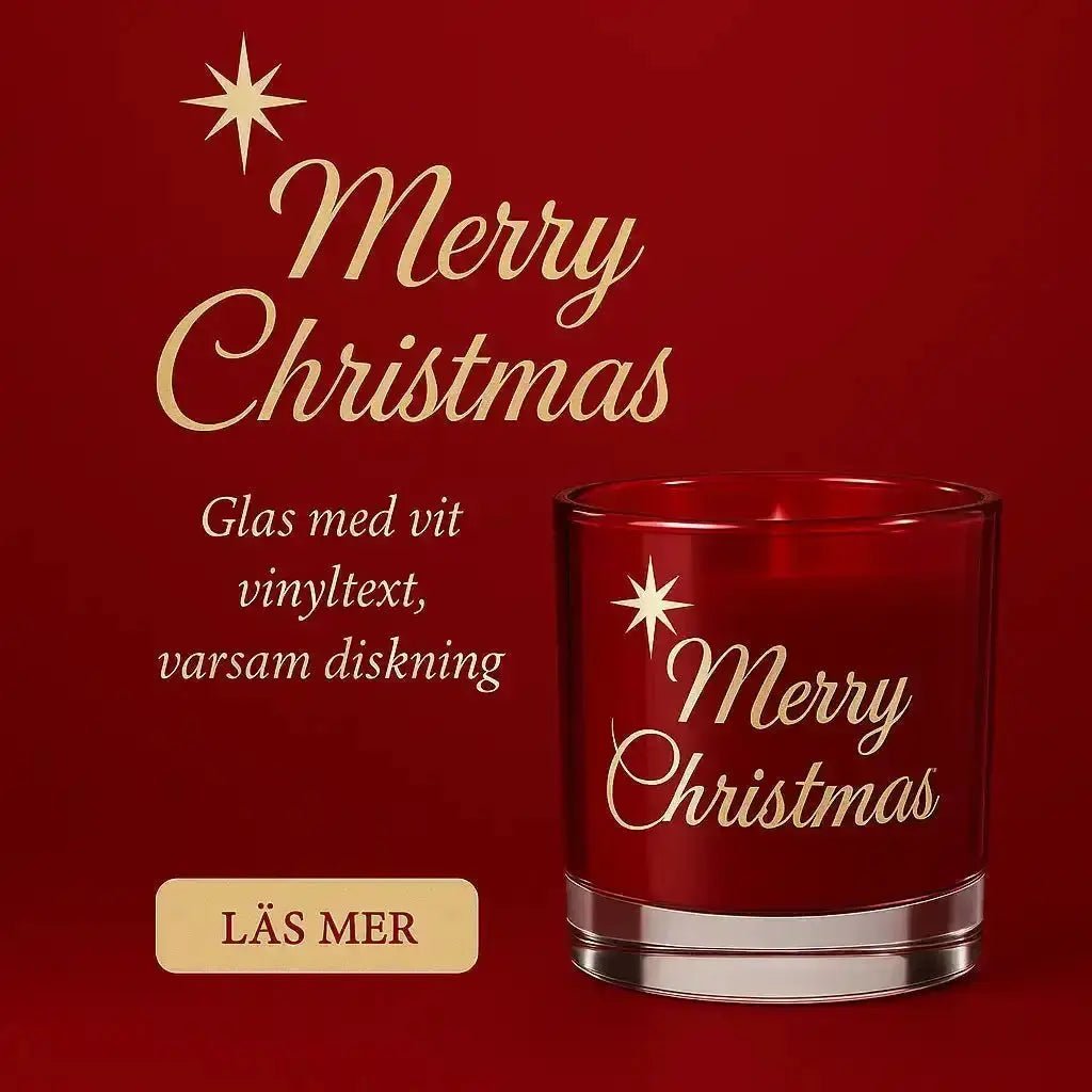 Ljuslykta | Merry Christmas (röd) - ByEngwek