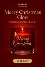 Ljuslykta | Merry Christmas (röd) - ByEngwek
