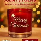 Ljuslykta | Merry Christmas (röd) - ByEngwek