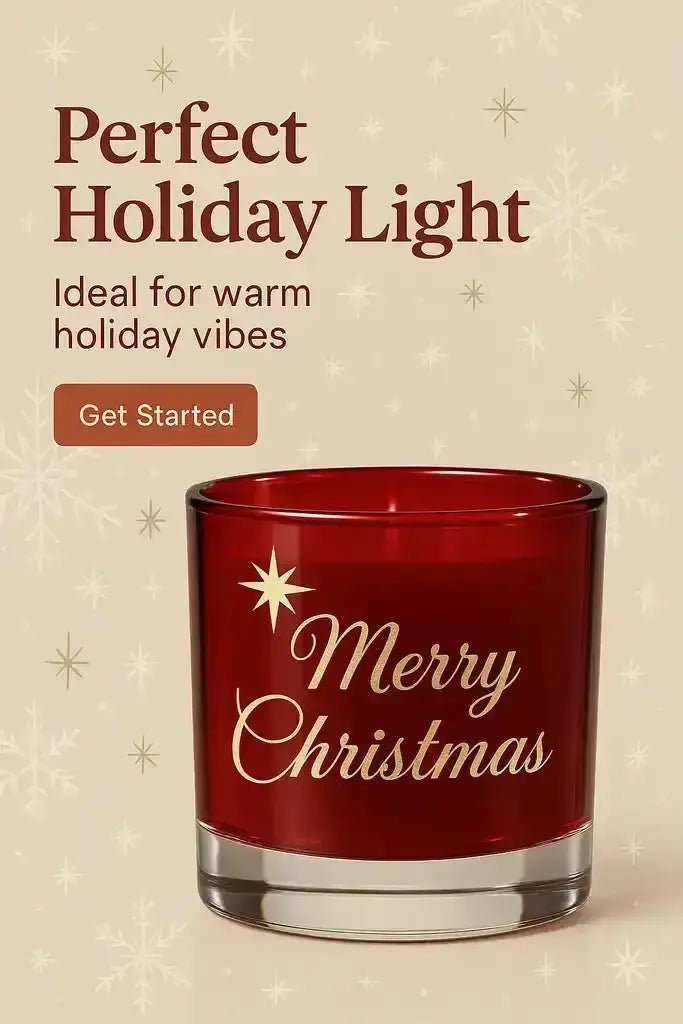 Ljuslykta | Merry Christmas (röd) - ByEngwek