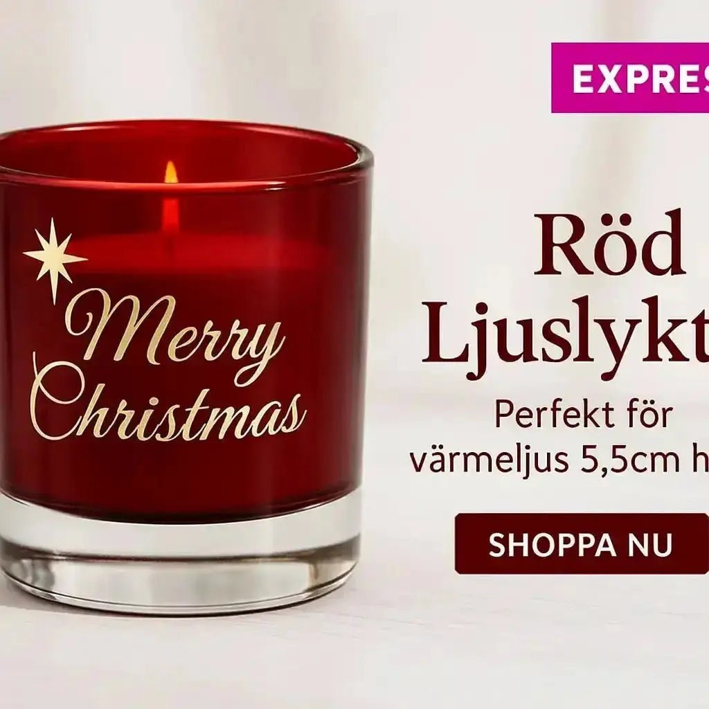 Ljuslykta | Merry Christmas (röd) - ByEngwek