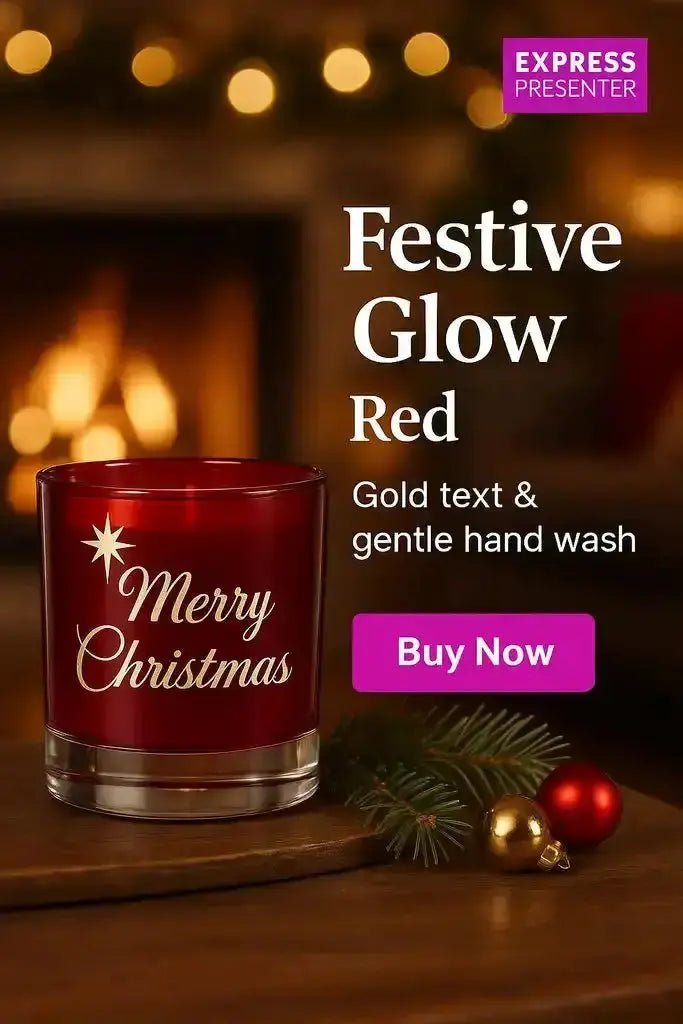 Ljuslykta | Merry Christmas (röd) - ByEngwek