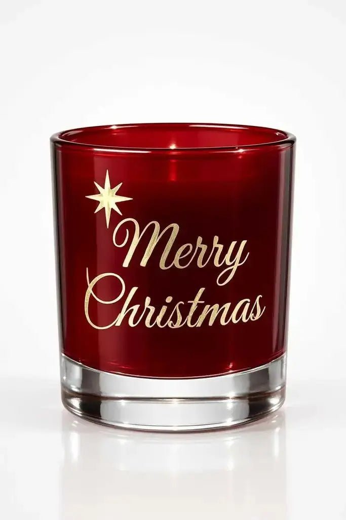 Ljuslykta | Merry Christmas (röd) - Engwek.se