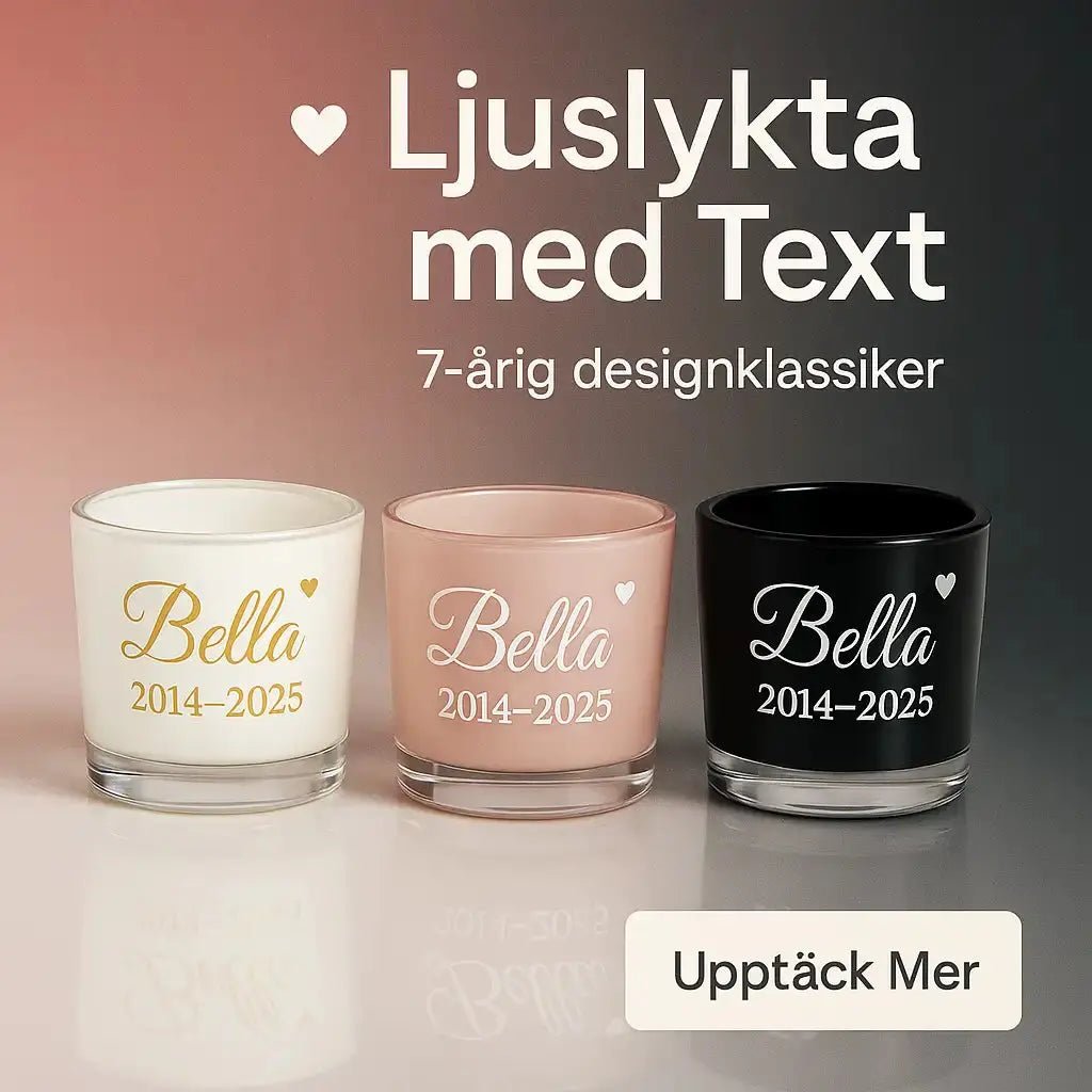 Ljuslykta | Minneslykta namn & Årtal - Express - presenter