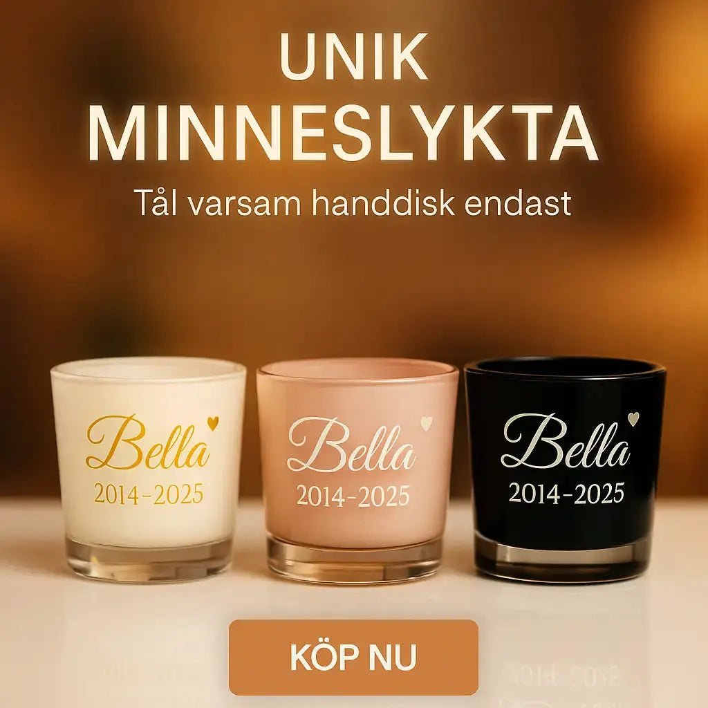 Ljuslykta | Minneslykta namn & Årtal - Express - presenter