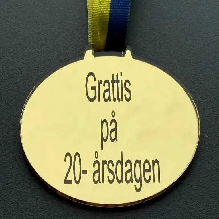Medalj | Grattis på 20 - årsdagen - Express - presenter