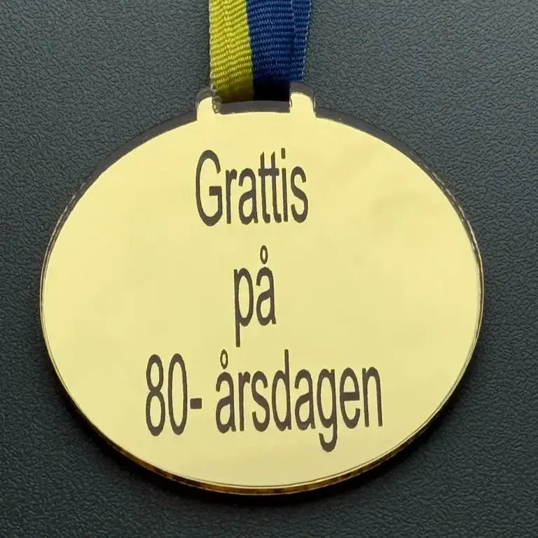 Medalj | Grattis på 80 - årsdagen - Express - presenter