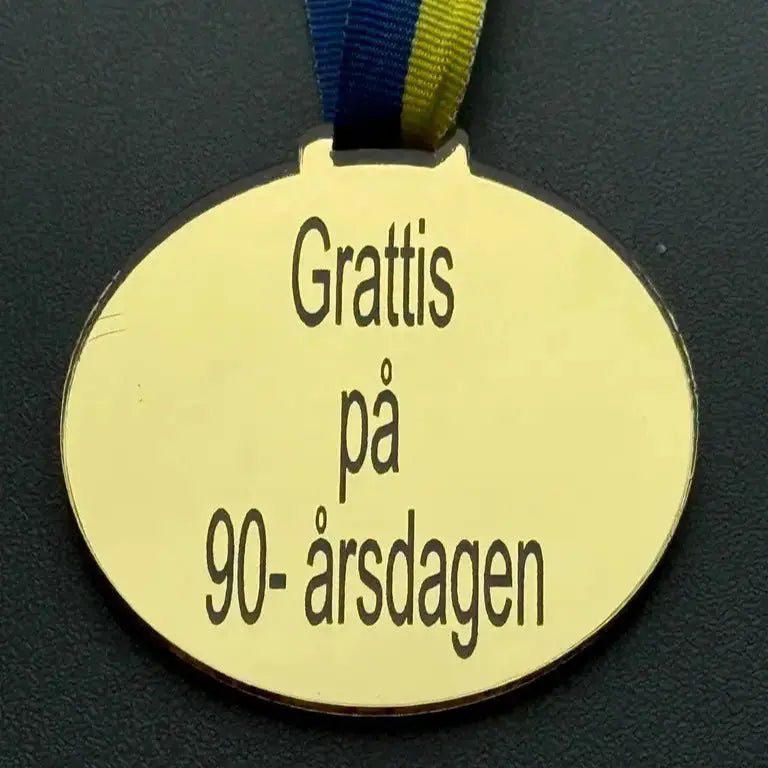 Medalj | Grattis på 90 - årsdagen - Express - presenter