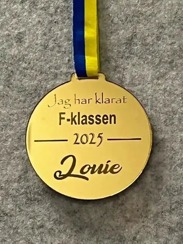 Medalj | jag har klarat F-klassen - Engwek.se