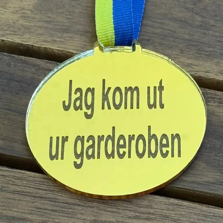 Medalj - Jag kom ut ur garderoben - ByEngwek