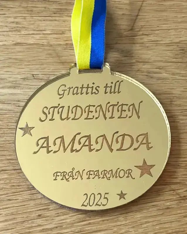 Medalj | Studenten medalj med hälsning - ByEngwek
